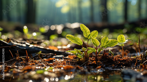 Spring in the Forest - Tiny Leaves in the Woods