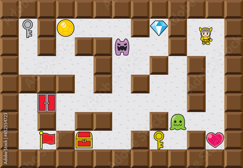 Print迷路ゲーム風　画面