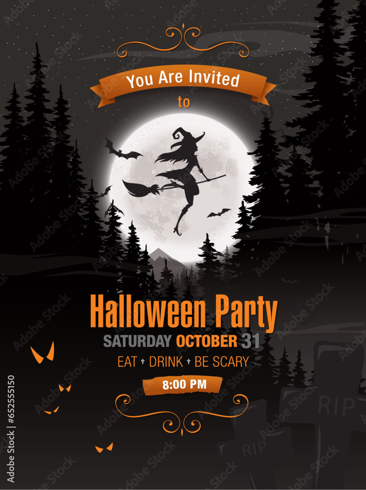 Happy halloween poster. Vector poster