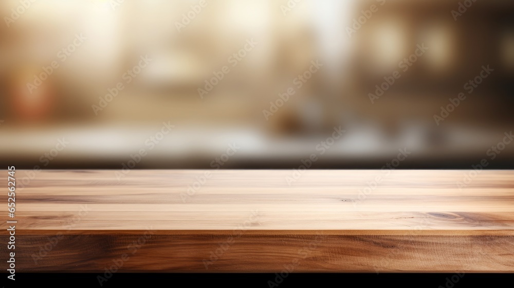 empty wooden table floor, wooden table for product,