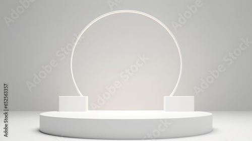 White Podium, Minimal White podium for product © Mr. Muzammil