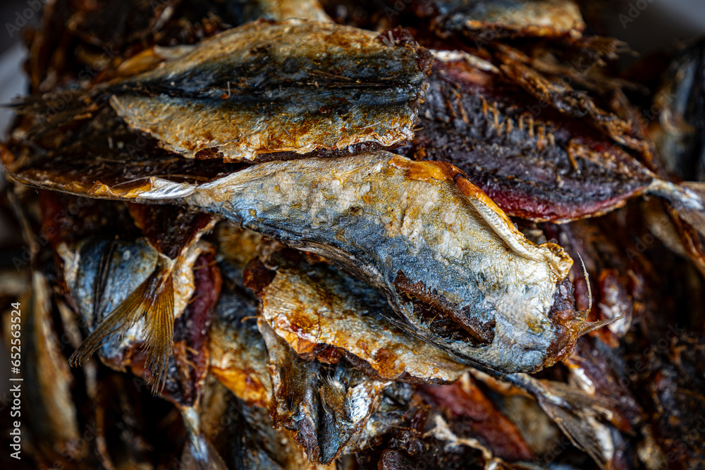 Dried fish at local market, Thai Seafood Product