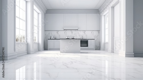 Fototapeta Naklejka Na Ścianę i Meble -  empty floor with kitchen interior background