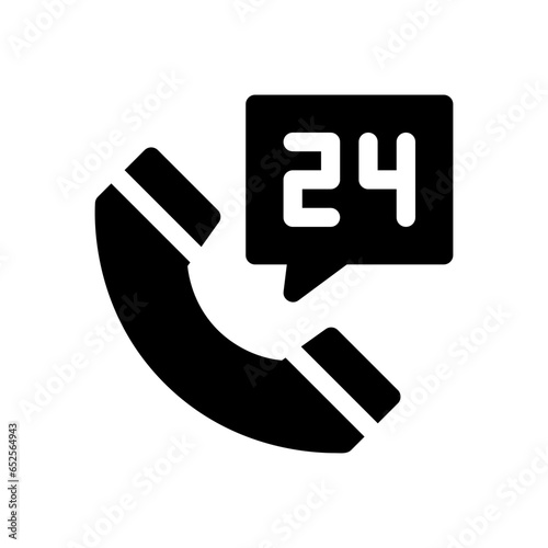 24 hours glyph icon
