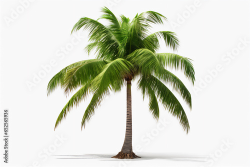 coconut palm tree isolated on white background