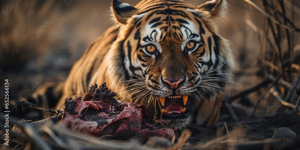 photo illustration of tiger, generative ai