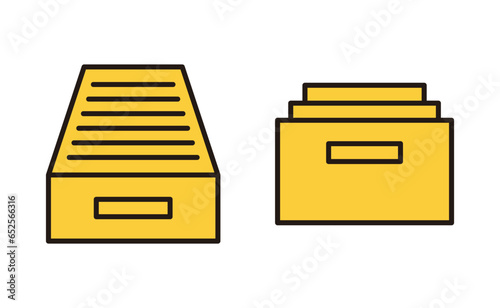 Archive folders icon set for web and mobile app. Document vector icon. Archive storage icon.
