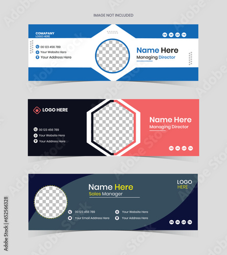 Corporate email signature template design