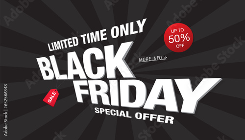 Black friday sale banner layout design
