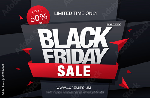 Black friday sale banner layout design