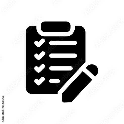 checklist glyph icon