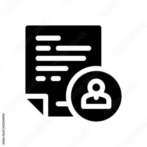 curriculum vitae glyph icon