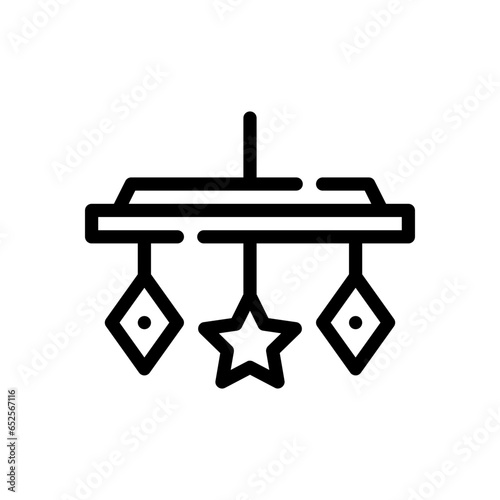 crib toy line icon