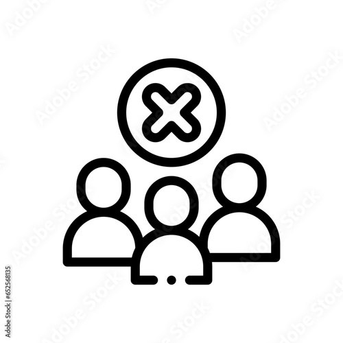 rejected line icon