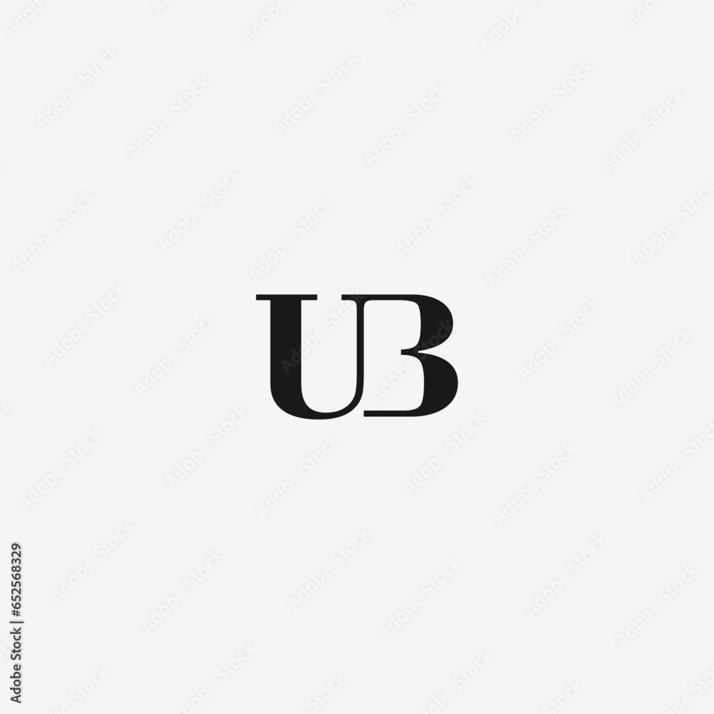 UB monogram fashion logo in black and white UB monogram fashion logo in black and white