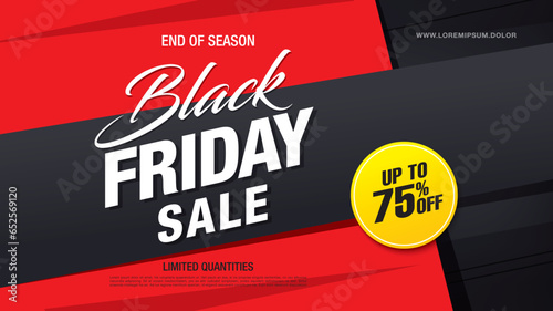 Black friday sale banner layout design