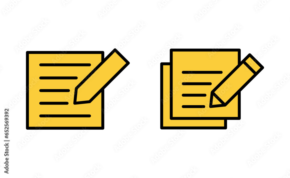 Note icon set for web and mobile app. notepad sign and symbol Note icon set for web and mobile app. notepad sign and symbol