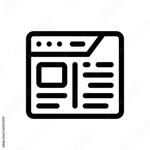 web design line icon