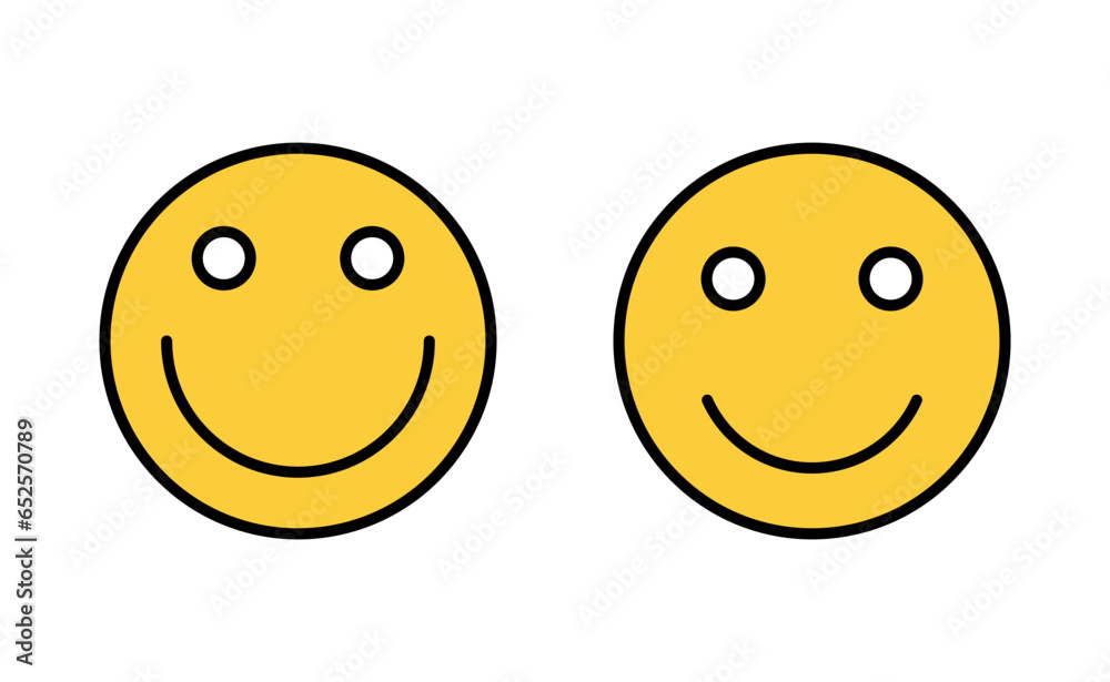 Fototapeta premium smile icon set for web and mobile app. smile emoticon icon. feedback sign and symbol