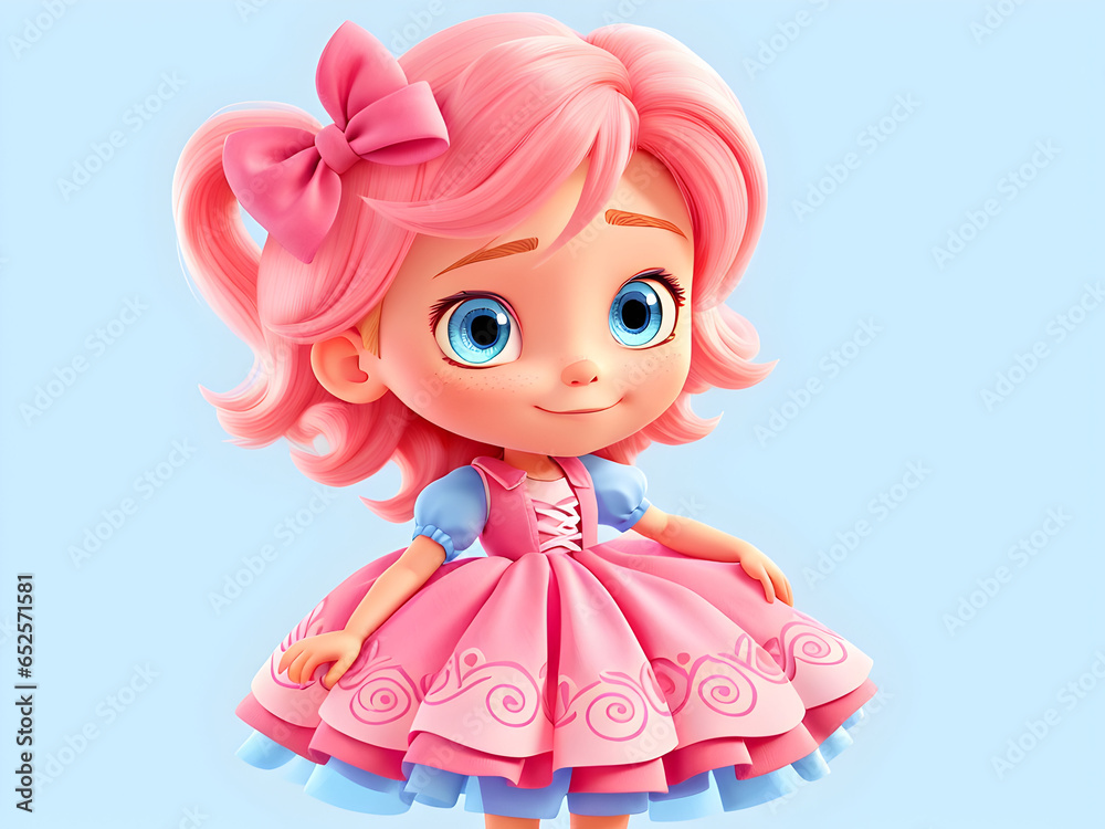 doll in pink dress