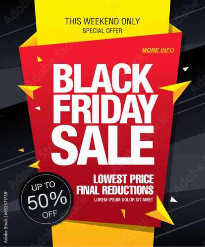 Black friday sale banner layout design