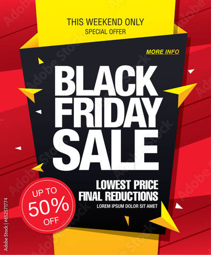 Black friday sale banner layout design