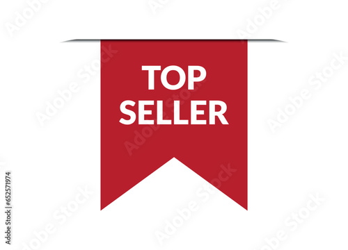 top seller red banner design vector illustration