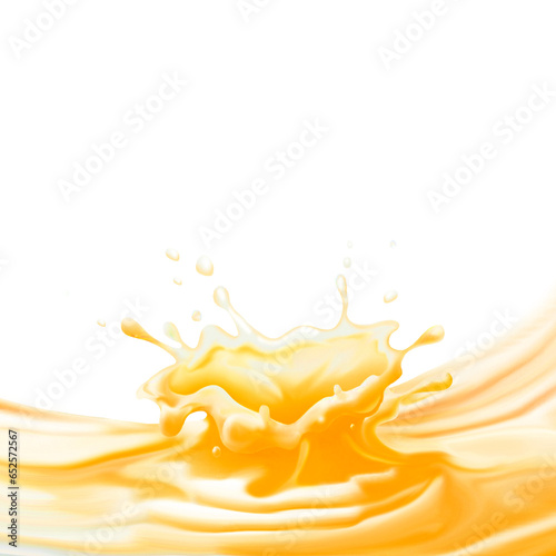 Milky Orange splash transparent background. Milky orange yogurt splash. PRO PNG transparent background