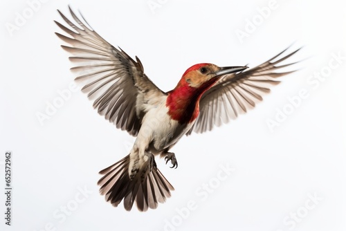 Striking Woodpecker: Beautiful Bird on a White Background