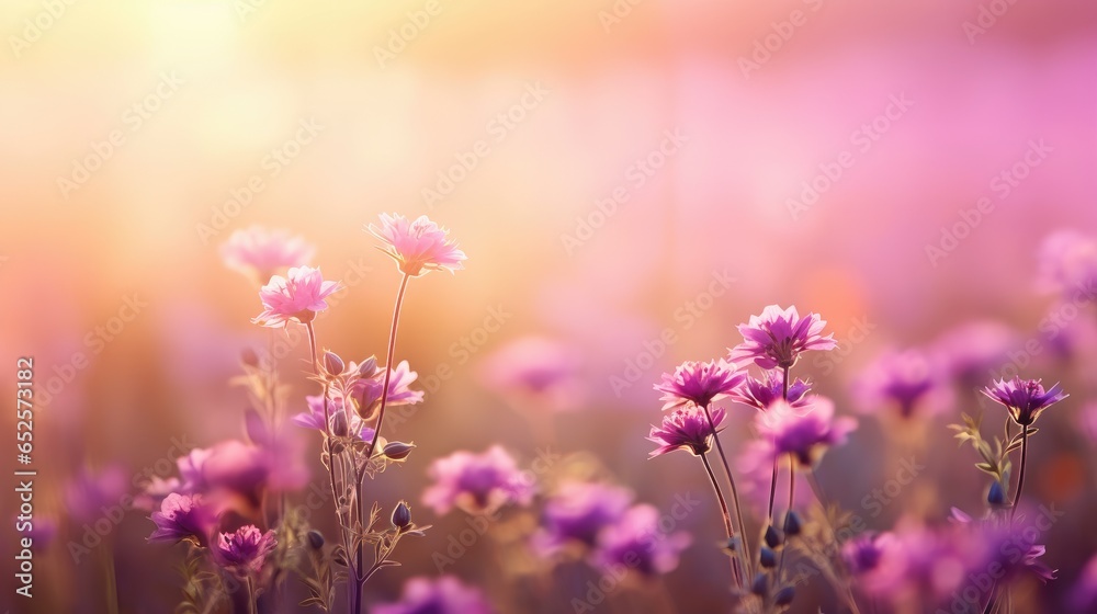 beautiful colorful meadow of wild flowers beautiful background