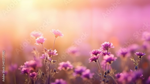 beautiful colorful meadow of wild flowers beautiful background
