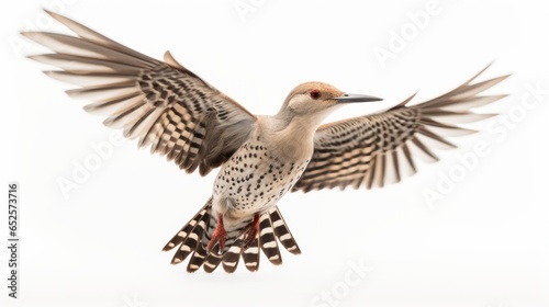Flicker Beauty: Enchanting Bird on a Pure White Background © danter