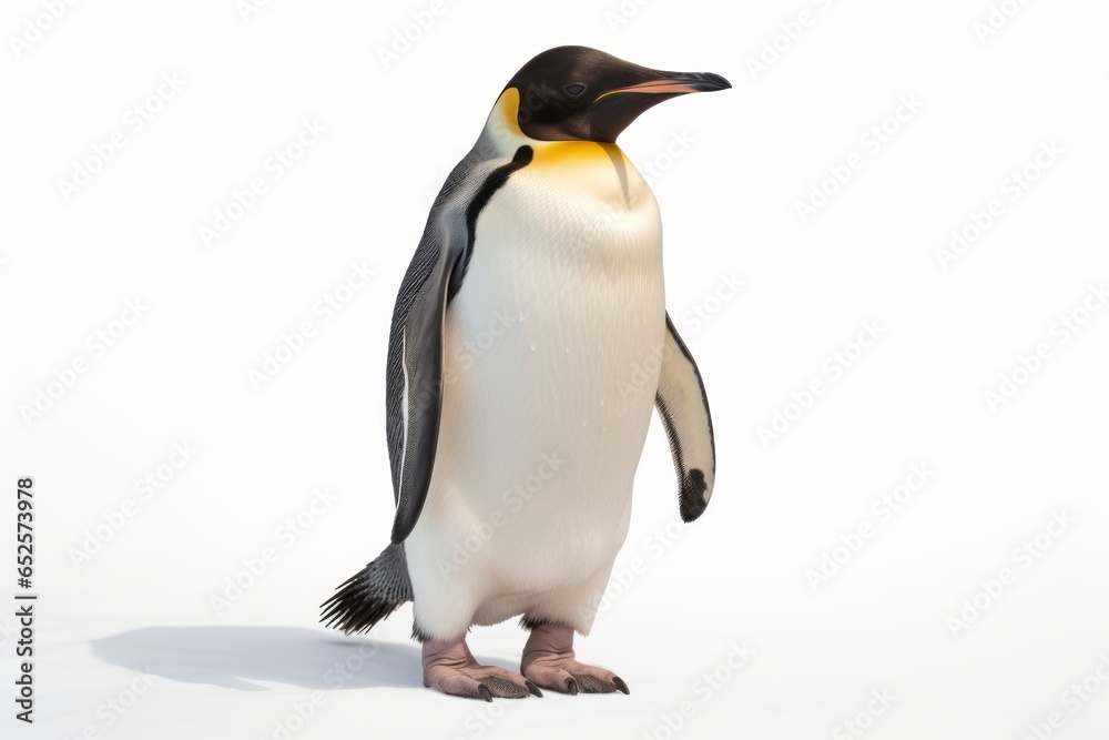 Fototapeta premium Adorable Penguin: Beautiful Bird on a White Background