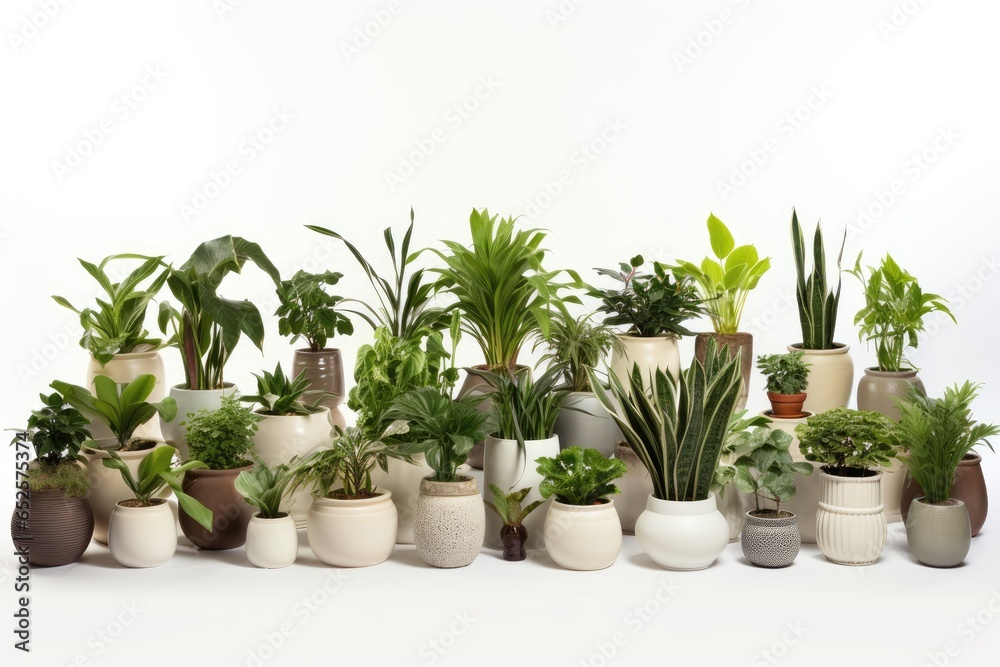 collection of various house plants