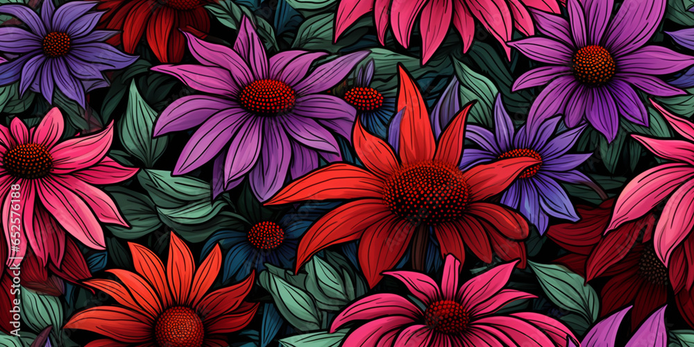 pattern salvia and coneflower negative colors pattern salvia and coneflower negative colors