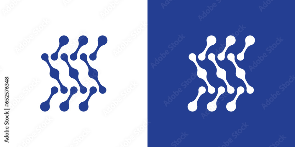 technology design logo with connected dot elements. technology design logo with connected dot elements.
