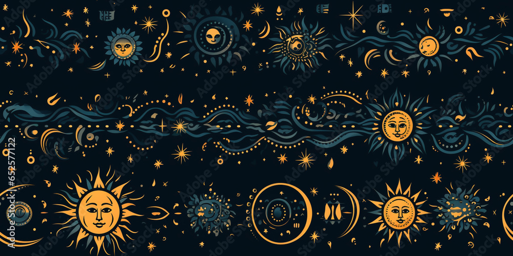 sun and ornaments art pattern sun and ornaments art pattern