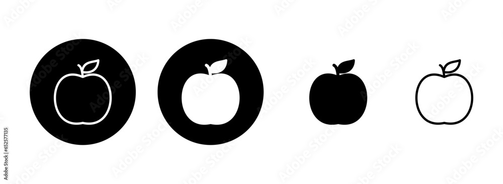 Apple icon set illustration. Apple sign and symbols for web design. Apple icon set illustration. Apple sign and symbols for web design.