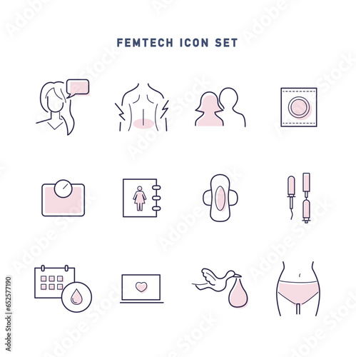 フェムテックのアイコンセット