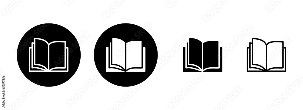 Book icon set illustration. open book sign and symbol. ebook icon Book icon set illustration. open book sign and symbol. ebook icon
