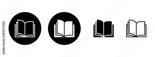 Book icon set illustration. open book sign and symbol. ebook icon