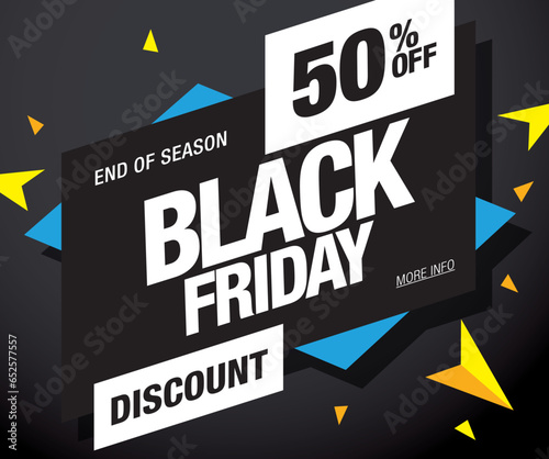 Black friday sale banner. Web icon. Flat icon