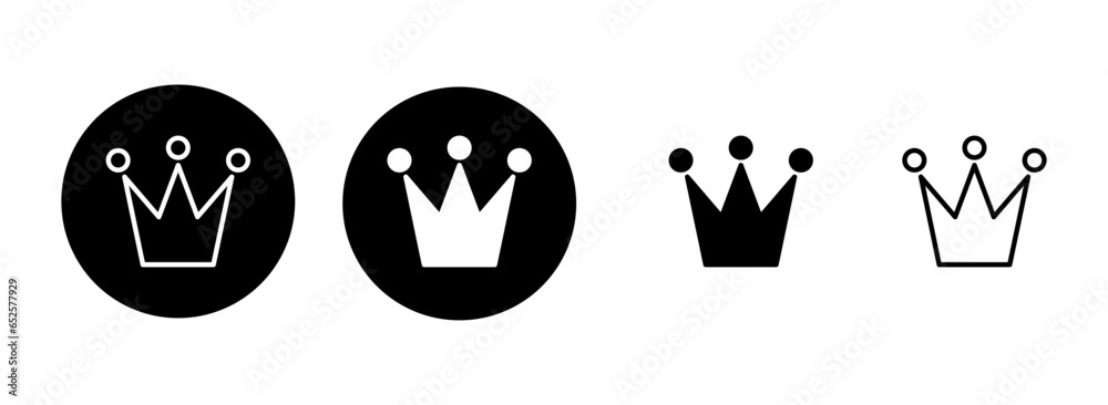 Crown icon set illustration. crown sign and symbol Crown icon set illustration. crown sign and symbol