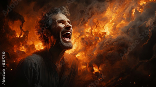 Scared Man in the hell