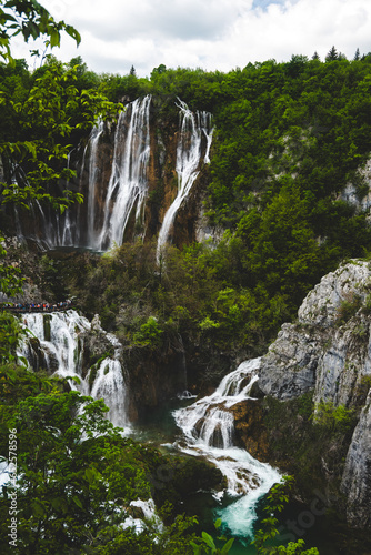 waterfall in the mountains