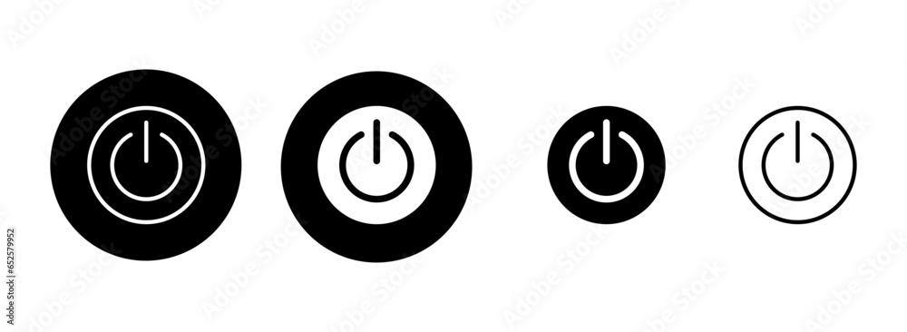 Power icon set illustration. Power Switch sign and symbol. Electric power Power icon set illustration. Power Switch sign and symbol. Electric power