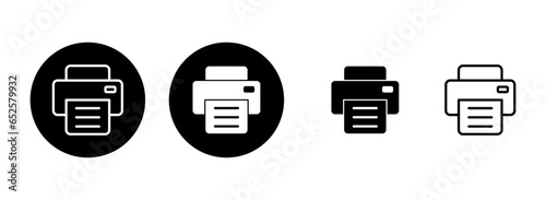 Print icon set illustration. printer sign and symbol