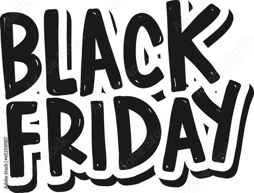 Black friday handwritten lettering