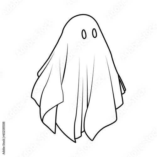 Halloween ghost out line art