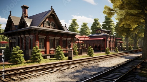 a repurposed historic train depot, now a charming railway-themed restaurant and museum